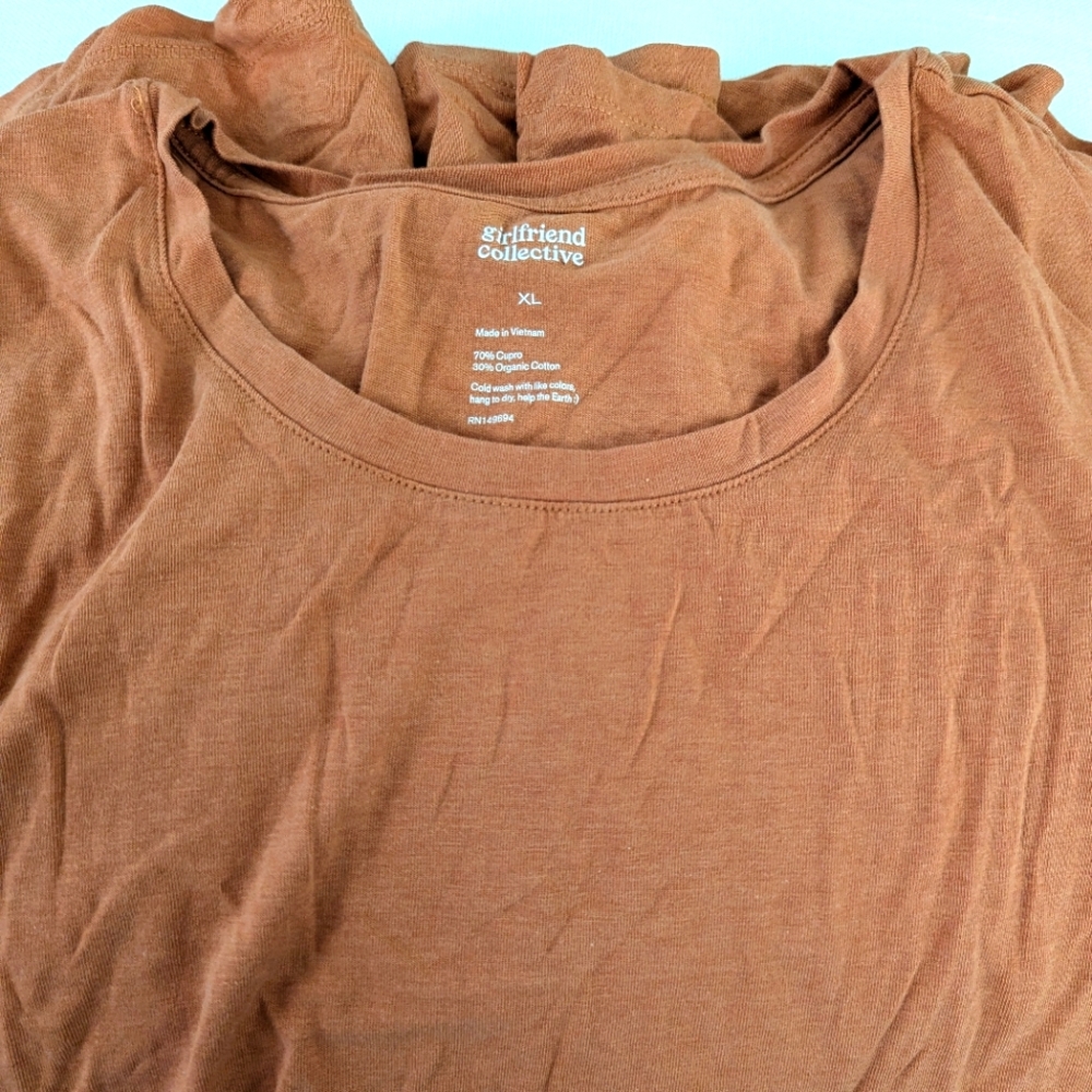 Girlfriend collective muscle tank - orange - sz XL